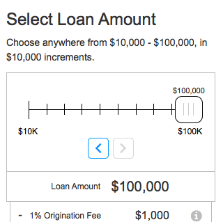 Mobile prototype: Choose offer screen